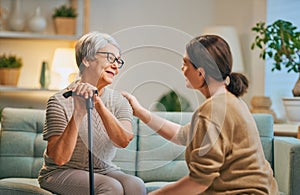 Happy patient and caregiver