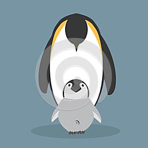happy Penguins family vector