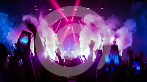 Happy People Dance in Nightclub Party Concert