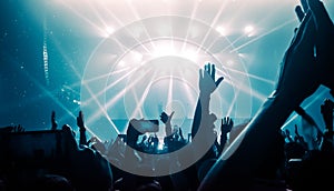 Happy People Dance in Nightclub Party Concert