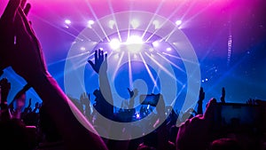 Happy People Dance in Nightclub Party Concert