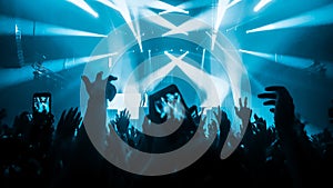 Happy People Dance in Nightclub Party Concert