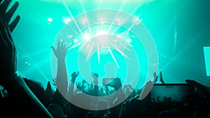 Happy People Dance in Nightclub Party Concert