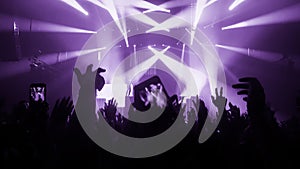 Happy People Dance in Nightclub Party Concert