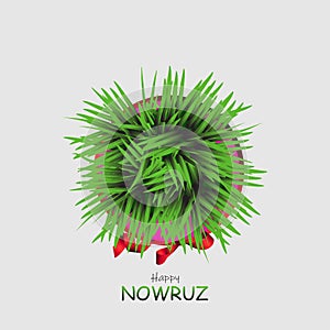 Happy Persian New Year Nowruz vector illustration. greeting card, poster and banner