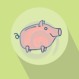 Happy Piggy bank or money box