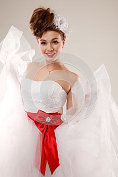 Happy pin-up bride
