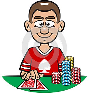 Happy Poker Player