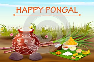 Happy Pongal celebration background photo