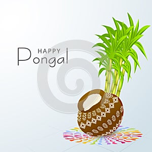 Happy Pongal festival celebration concept.