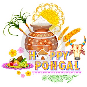 Happy Pongal greeting background