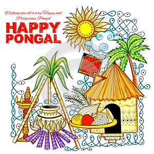 Happy Pongal greeting background