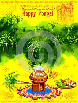 Happy Pongal greeting background