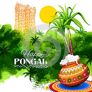 Happy Pongal greeting background