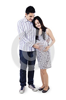 Happy pregnant couple