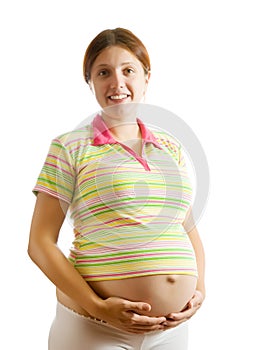 Happy pregnant woman