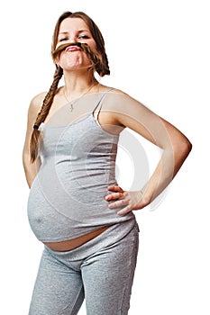 Happy pregnant woman