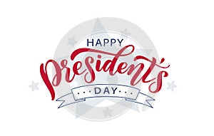 Happy Presidents day. Vector illustration. Hand drawn text lettering