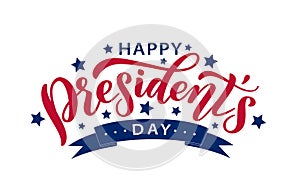 Happy Presidents day. Vector illustration. Hand drawn text lettering