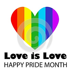 happy pride month. pride colors. love is love. LGBT pride hearten rainbow background. Multicolored peace.