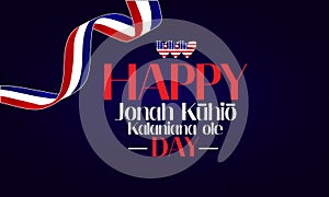 Happy Prince Kuhio Day With Usa Flag Stylish Text illustration Design