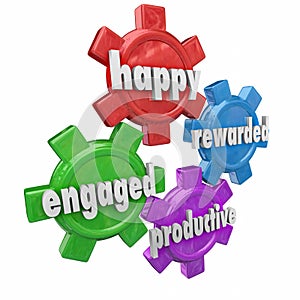 Happy Productive Engaged Rewarded Efficient Workforce Qualities