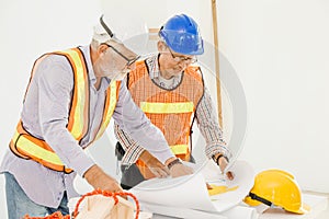 Happy professional worker working together home builder architecture