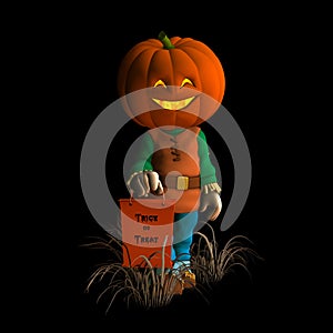 Happy Pumpkin Scarecrow 2