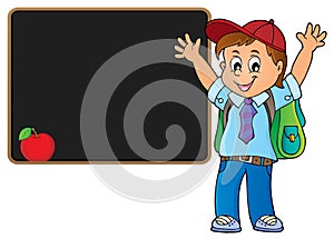 Happy pupil boy theme image 5