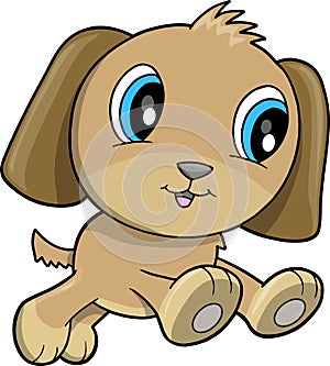 Happy Puppy Dog Vector