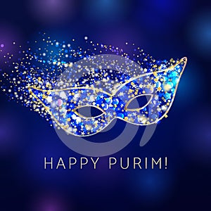 Happy Purim celebrating card.