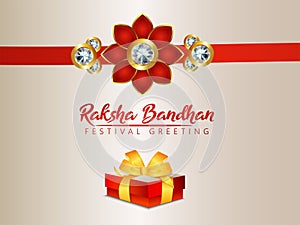 Happy raksha bandhan indian festival invitation greeting card with vector illustration and background