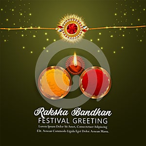 Happy raksha bandhan invitation greeting card