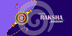 Happy Raksha Bandhan template with Creative Rakhi Illustration. Raksha Bandhan Festival Greeting