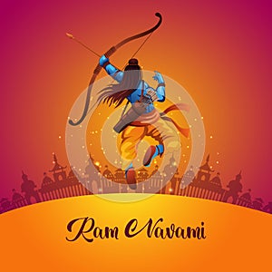 Happy Ram navami festival of India. abstract vector illustration design