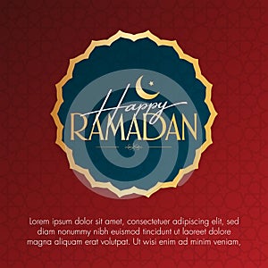 Happy Ramadan. Holy month of muslim community Ramazan. Billboard, Poster, Social Media, Greeting Card template.