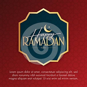 Happy Ramadan. Holy month of muslim community Ramazan. Billboard, Poster, Social Media, Greeting Card template.