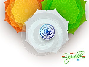 Happy Republic Day greeting card.