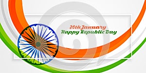 Happy republic day of india 26th january banner