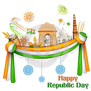 Happy Republic Day of India background