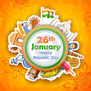 Happy Republic Day of India background