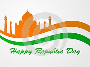 Happy Republic Day of India. National flag and simbol of India. Vector