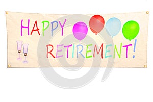 Happy retirement banner