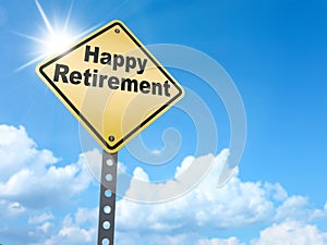 Happy retirement sign photo