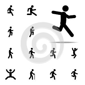 happy, run icon. Walking, Running People icons universal set for web and mobile