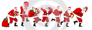 Happy running Christmas Santas