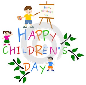 Happy`s Children`s Day. Cartoon, image