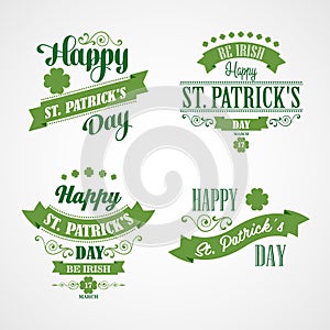 Happy Saint Patrick's Day Card. Typographic With