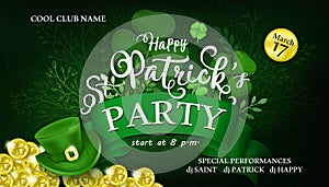 Happy Saint Patrick`s Day Party Vector Illustration