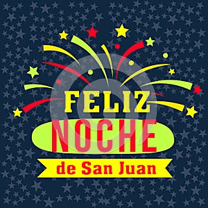 Happy San Juan night in spanish photo